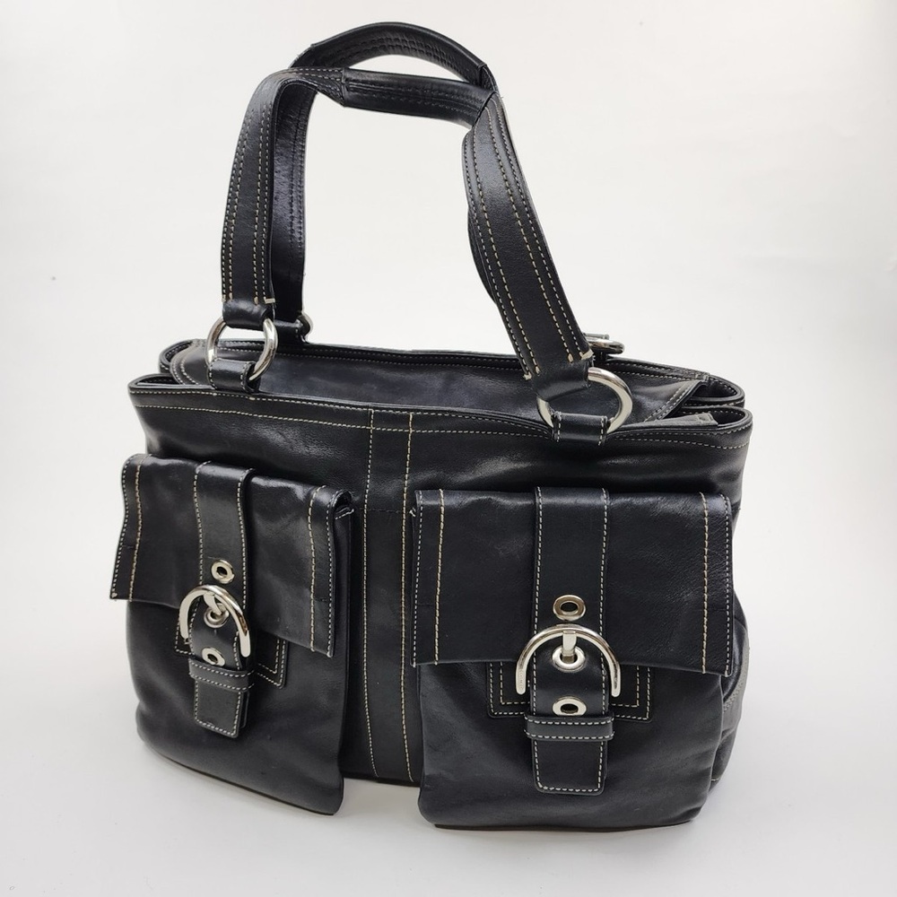 Coach Soho Double Buckle Leather Tote Bag